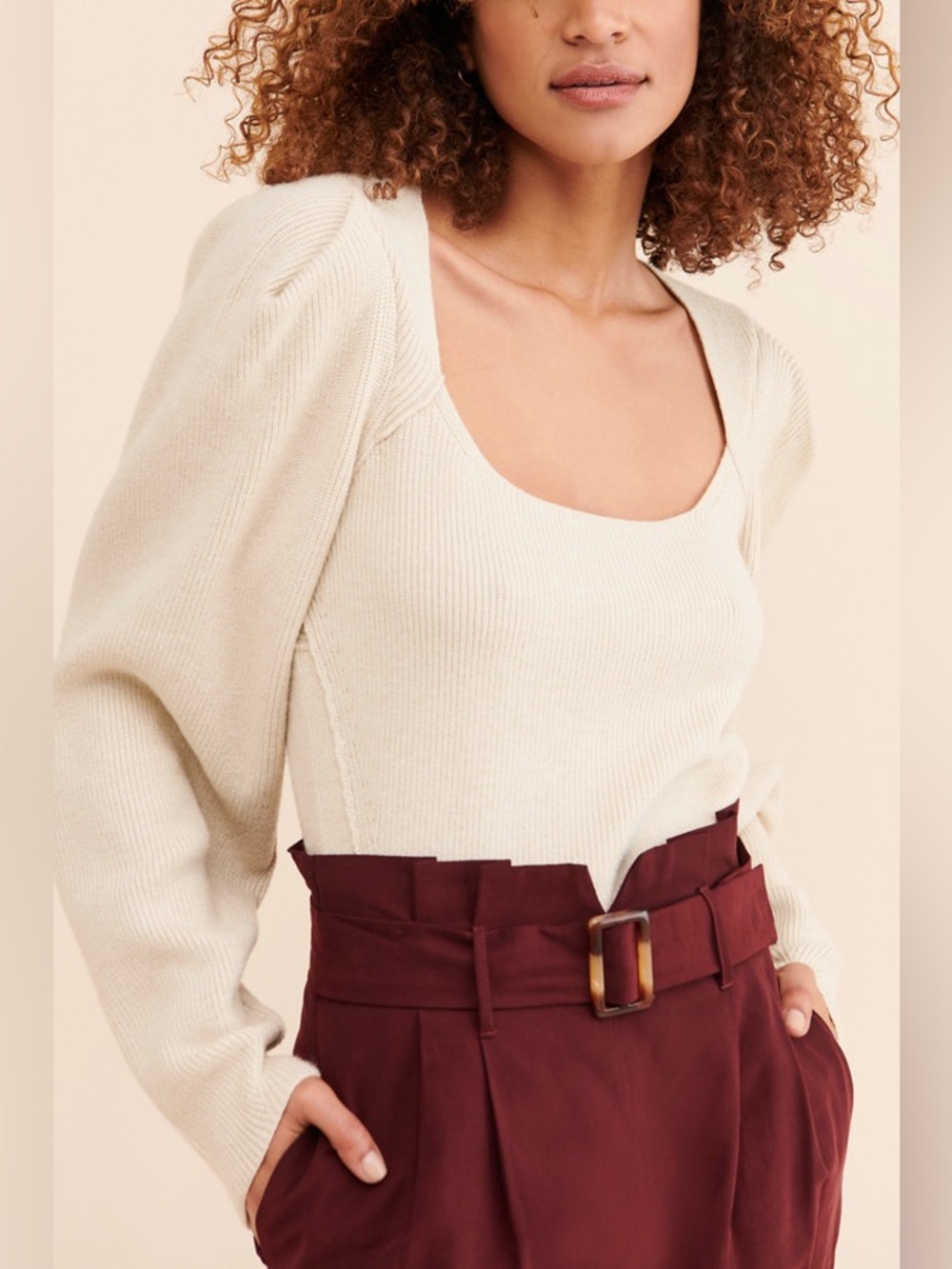 Free People Saffron Open Back Sweater